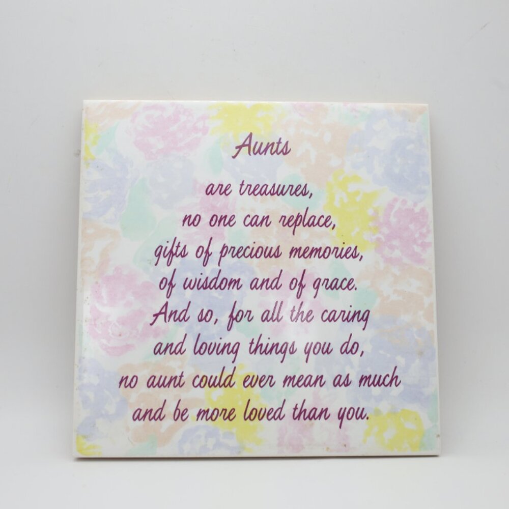 "Aunt" Ceramic Tile Trivet